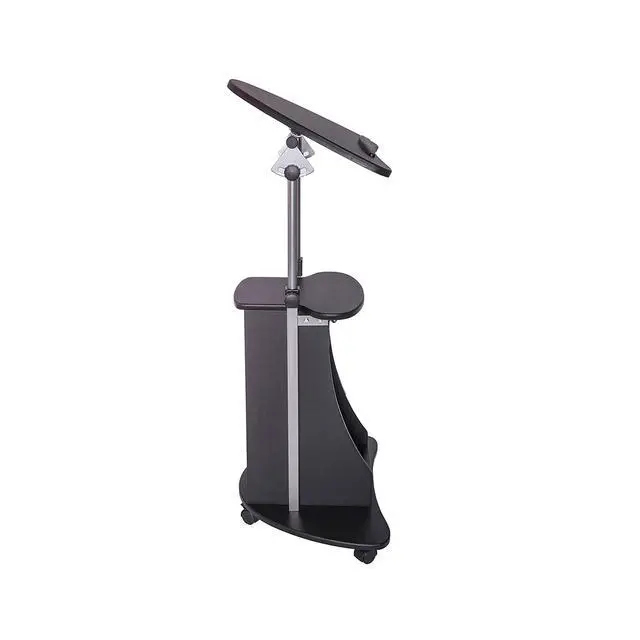 Alt view image 6 of 7 - Sit-to-Stand Mobile Medical Laptop Computer Cart, Black, Adjustable Height, B005