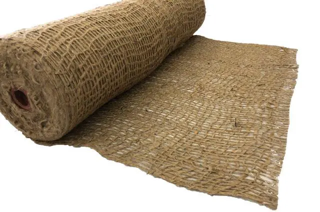 Alt view image 2 of 4 - Jute Erosion Control, Soil Saver Mesh Blanket - 48" Wide x 20 Yards (60 feet Long) - 240 Sq. Ft. Coverage