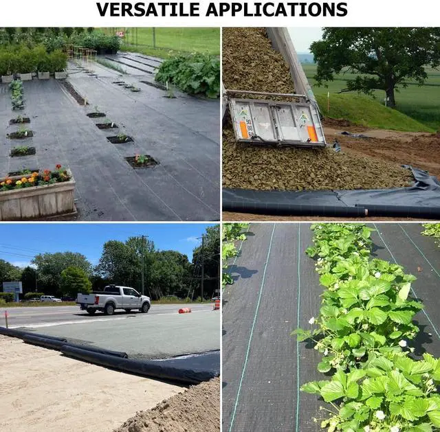 Alt view image 7 of 7 - Driveway Fabric,13x115 ft Road Fabric Commercial Weed Barrier Fabric, Landscape Fabric Heavy Duty 5OZ French Drain Fabric for Erosion Control,Landscape Fabric,Weed Barrier,Construction Projects