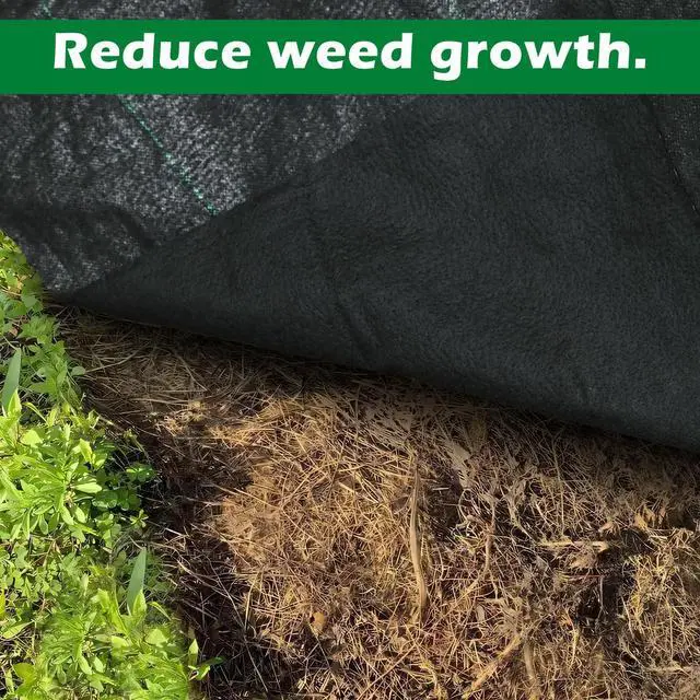 Alt view image 6 of 7 - 5.8oz 6FT x 250FT Heavy Duty Landscape Fabric Weed Barrier Premium Woven Ground Cover Roll, UV Resistant&Tear-Proof, Ideal for Garden Beds, Walkways, Patios, Greenhouses, Outdoor Landscaping