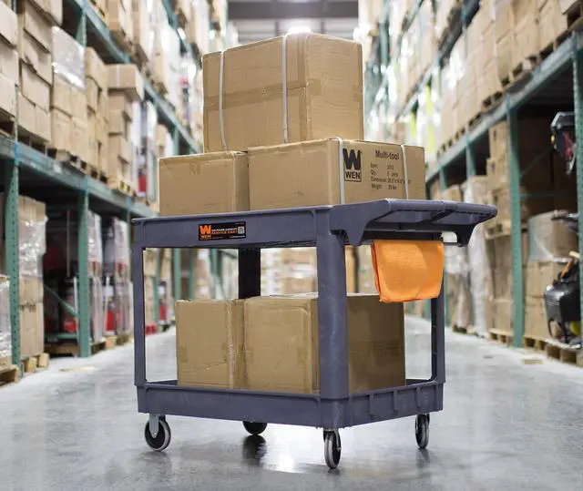 Alt view image 5 of 5 - 500-Pound Capacity 46 By 25.5-Inch Extra Wide Service Utility Cart
