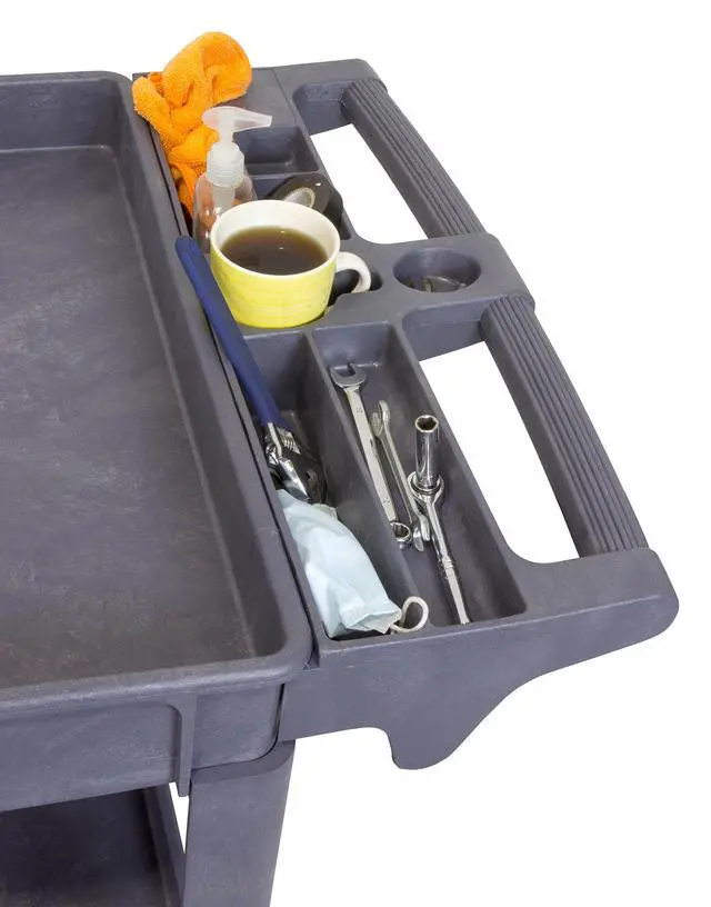 Alt view image 4 of 5 - 500-Pound Capacity 46 By 25.5-Inch Extra Wide Service Utility Cart