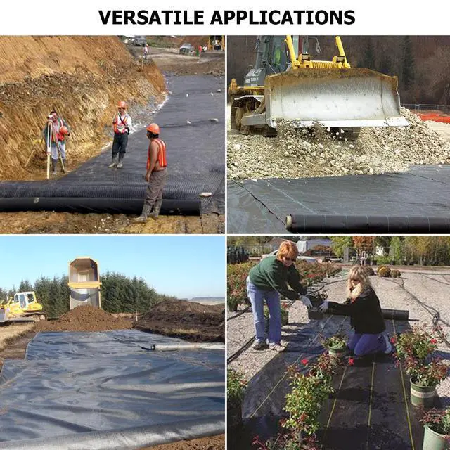 Alt view image 7 of 7 - Driveway Fabric, 13x115 ft Road Fabric Commercial Weed Barrier Fabric, Landscape Fabric Heavy Duty 3.5OZ French Drain Fabric for Erosion Control,Landscape Fabric,Weed Barrier,Construction Projects