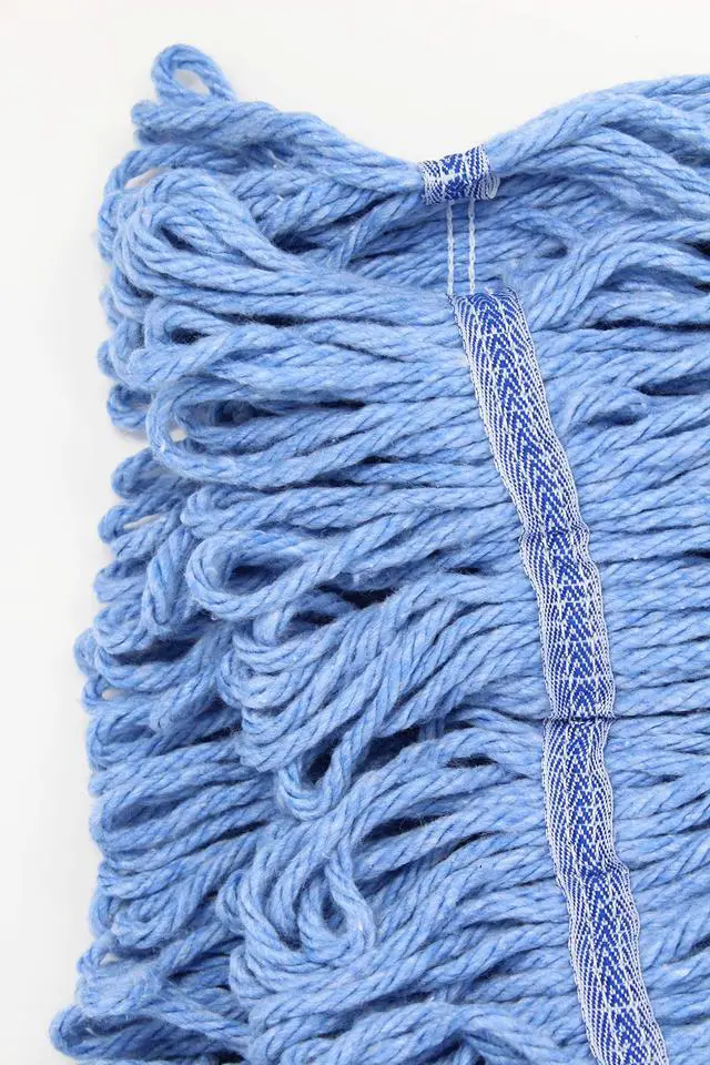 Alt view image 7 of 7 - Mop Heads Commercial Grade USA Made Looped End Heavy Duty Large Mop Head of Blue 4-Ply Synthetic Yarn Industrial Wet Mop Head Replacement and String Mop Refills (6, Large)