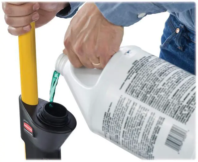 Alt view image 2 of 7 - HYGEN Pulse Single Sided Microfiber Spray Mop Kit for Hardwood/Tile/Laminated Floors Yellow Perfect for Kitchen/Lobby/Bathroom Cleaning
