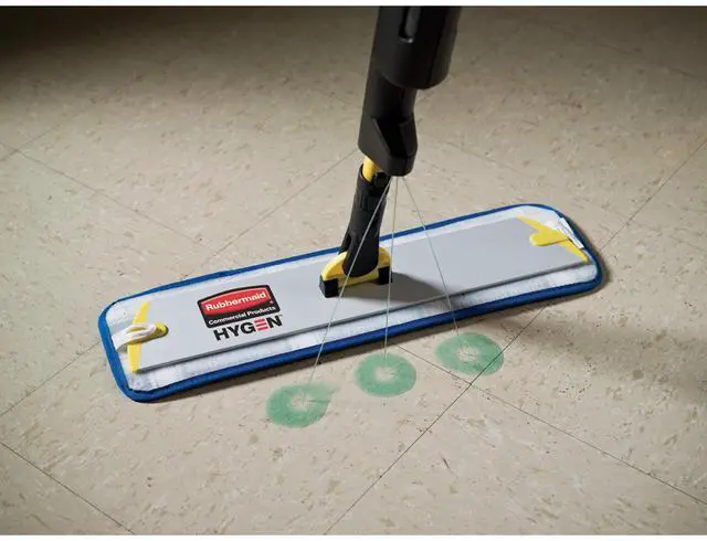 Alt view image 5 of 7 - HYGEN Pulse Single Sided Microfiber Spray Mop Kit for Hardwood/Tile/Laminated Floors Yellow Perfect for Kitchen/Lobby/Bathroom Cleaning