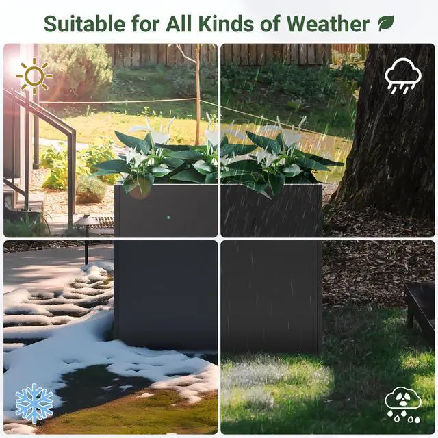 Alt view image 6 of 7 - 36" Metal Planter Box, Large Rectangular Window Box