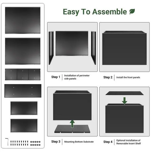 Alt view image 7 of 7 - 36" Metal Planter Box, Large Rectangular Window Box