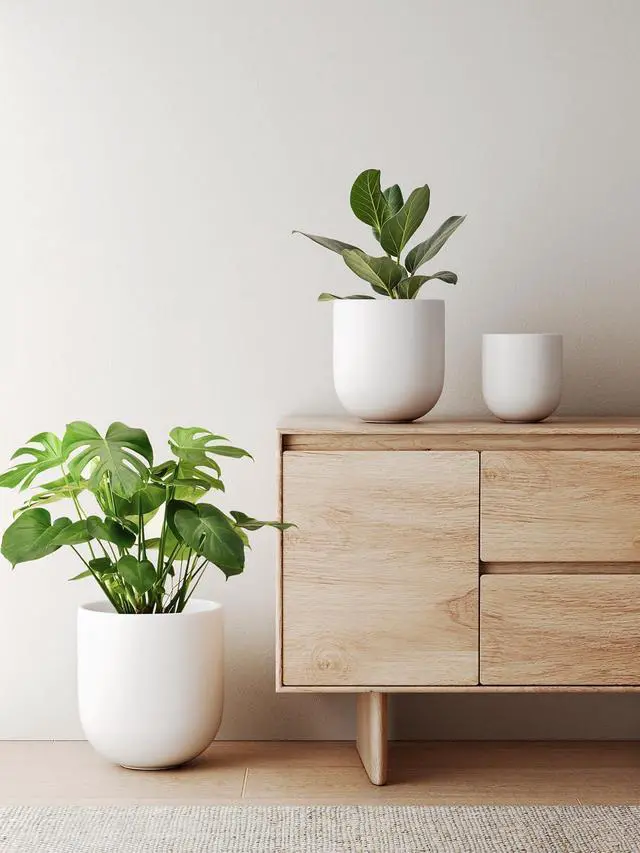 Alt view image 2 of 6 - 6+8+10 Inch Ceramic Pots for Plants, Plant Pots Indoor with Drainage Hole and Plug, Planter Pots for Home Office Room Patio, Set of 3, White