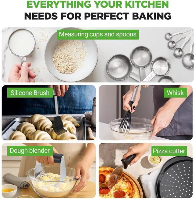 Alt view image 7 of 7 - 42-Piece Ultimate Nonstick Bakeware Set - Carbon Steel Baking Pans, Everyday Baking Tools, Oven Mitts, & More - Ideal for Baking Delicious Savory & Sweet Treats - Complete Set for Bakers