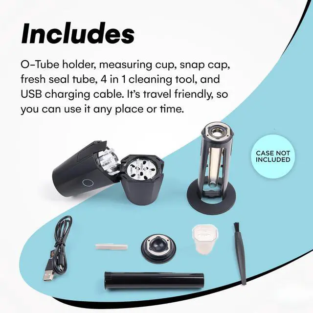 Alt view image 2 of 6 - OTTO Electric Smart Spice Grinder - Automatic Herb Grinder with Smart Technology - Rechargeable via USB - Portable Milling for Dry Herbs and Spices - Black - No Carrying Case
