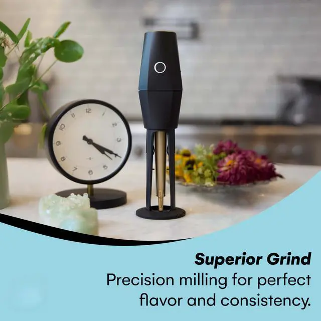 Alt view image 4 of 6 - OTTO Electric Smart Spice Grinder - Automatic Herb Grinder with Smart Technology - Rechargeable via USB - Portable Milling for Dry Herbs and Spices - Black - No Carrying Case
