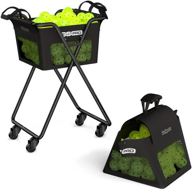 Main image of Ball Caddy with Wheels - Portable Cart Holds 140 Pickleballs or 175 Tennis Balls