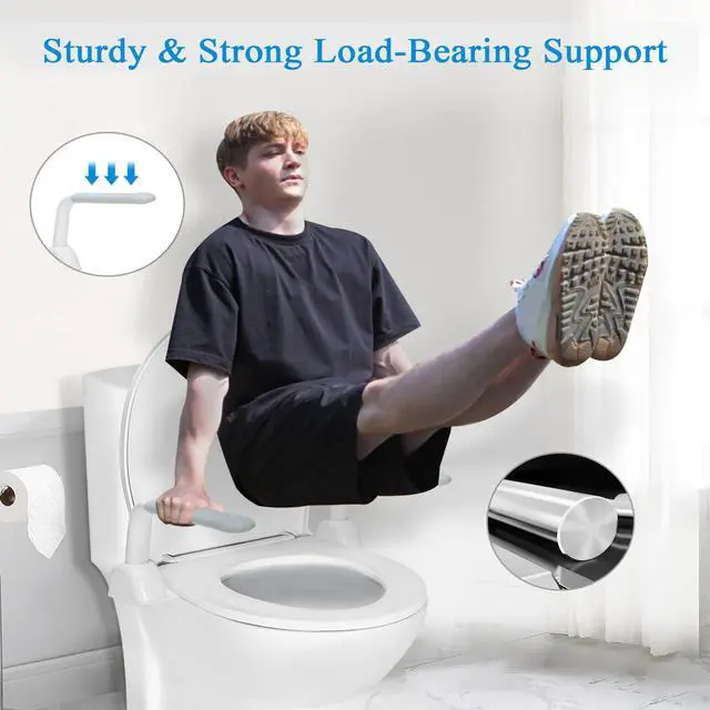 Alt view image 3 of 7 - Toilet Safety Rails for Seniors,Easy Installation & Sturdy Handicap Toilet Safety Frame,Seat Handles for Elderly Disabled or Mobility Issues