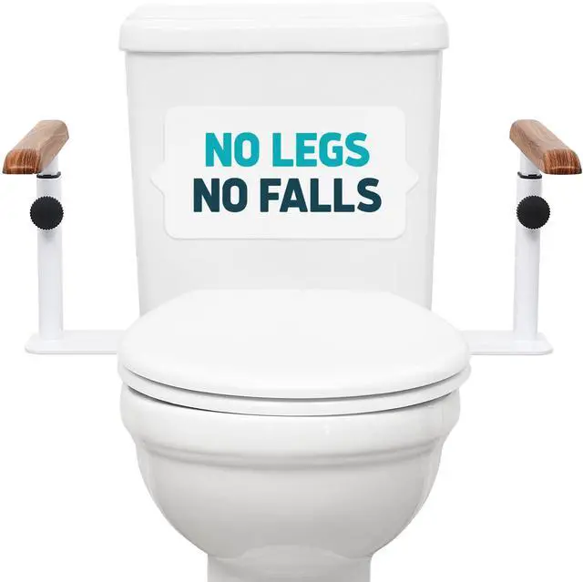 Main image of Toilet Safety Rails for Seniors - Elegant, No Nursing Home Vibe - Easy Installation, Height-Adjustable & Wood-Finish Toilet Seat Handles - No Space Lost, Support for Elderly & Mobility Needs