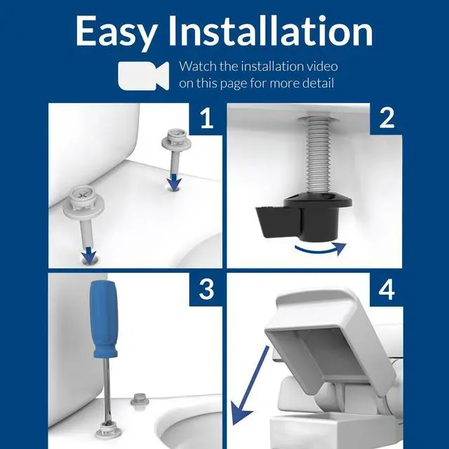 Alt view image 5 of 6 - 7300SLEC Slow Close Toilet Seat, Easy Clean Hinges and Durable Plastic Seat, Made in USA, Elongated, Biscuit (Pack of 2)