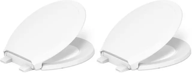 Main image of 78052-RL-0 Rutledge ReadyLatch Quiet Close Rount Toilet Seat, Slow Close Lid and Seat, Grip-Tight Bumpers and Installation Hardware, White (Pack of 2)