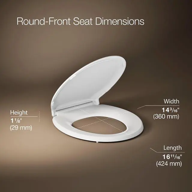 Alt view image 3 of 7 - 78052-RL-0 Rutledge ReadyLatch Quiet Close Rount Toilet Seat, Slow Close Lid and Seat, Grip-Tight Bumpers and Installation Hardware, White (Pack of 2)