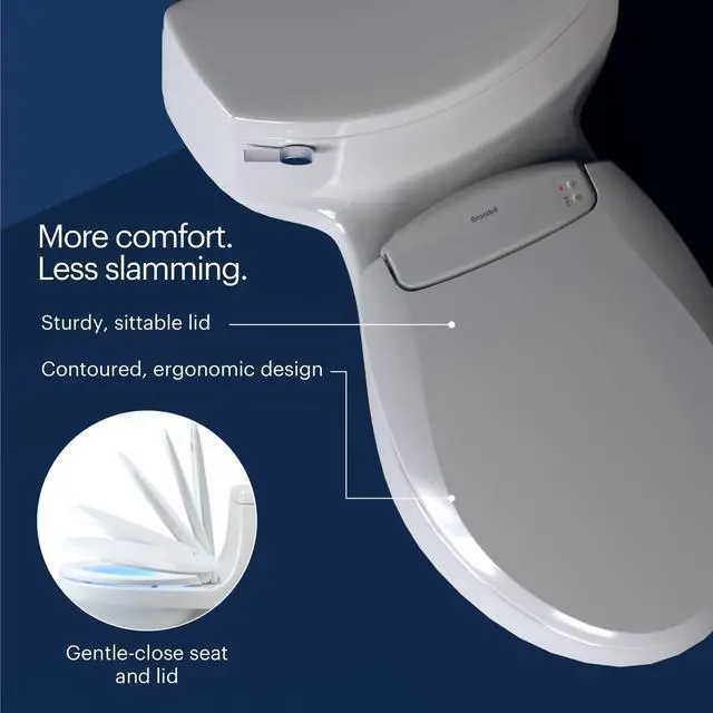 Alt view image 5 of 5 - L60-EW LumaWarm Heated Nightlight Elongated Toilet Seat, White
