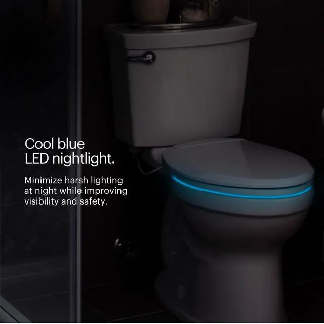 Alt view image 4 of 5 - L60-EW LumaWarm Heated Nightlight Elongated Toilet Seat, White