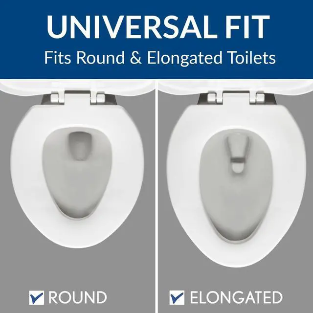 Alt view image 4 of 7 - 1000CPT Paramont Heavy Duty OVERSIZED Closed Front Toilet Seat with 1,000 lb Weight limit will Never Loosen & Reduce Call-backs, ROUND/ELONGATED, Plastic, White