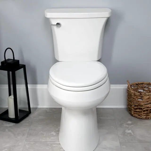 Alt view image 3 of 6 - Linden Slow Close Toilet Seat, Non Slip Heavy Duty Wood, Easy Install, Made in USA, Elongated, White, 2 Pack