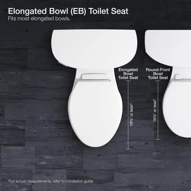 Alt view image 3 of 6 - K-4636-96 Cachet Quiet Close Elongated Toilet Seat, Slow Close Lid and Seat, Grip-Tight Bumpers and Installation Hardware, Biscuit