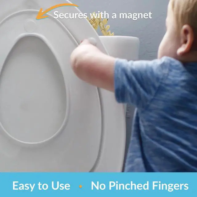 Alt view image 3 of 7 - NextStep2 Toilet Seat with Built-In Potty Training Seat, Slow-Close, Removable that will Never Loosen, Elongated, White, 2-Pack