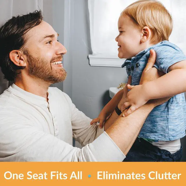 Alt view image 4 of 7 - NextStep2 Toilet Seat with Built-In Potty Training Seat, Slow-Close, Removable that will Never Loosen, Elongated, White, 2-Pack