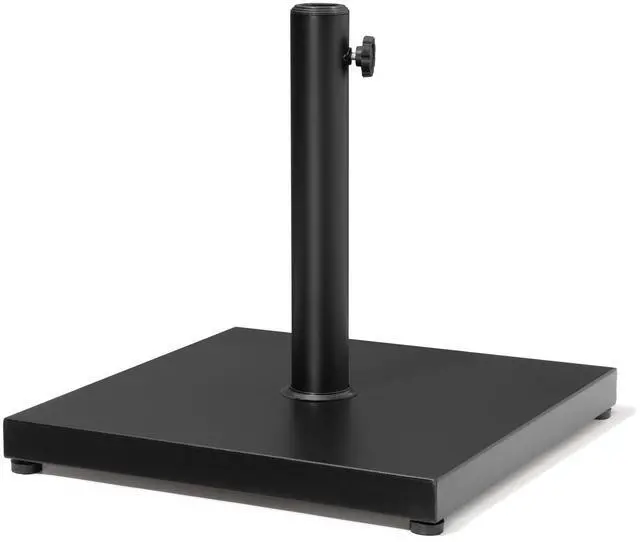 Main image of 43lb Patio Umbrella Base Stand, Outdoor Square Concrete Stand Heavy Duty Market Umbrella Pole Holder, Black