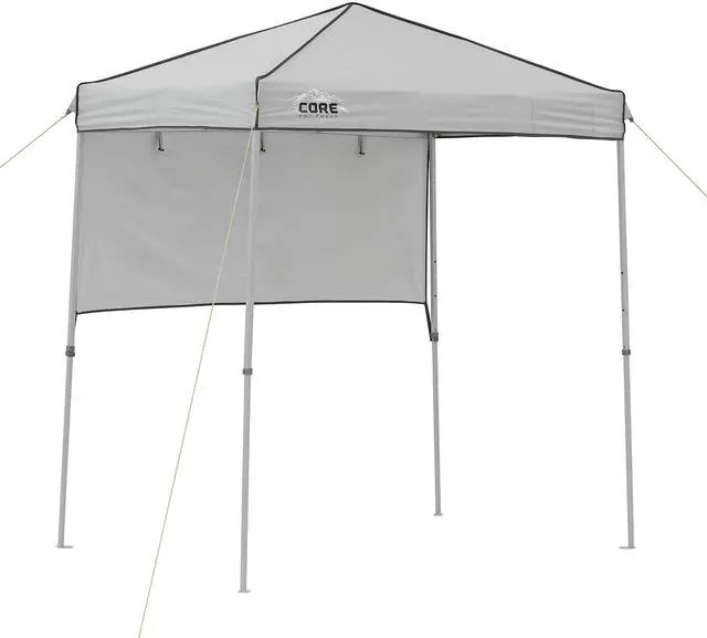 Main image of Instant Straight Leg Canopy Tent with Adjustable Sun Wall, 6 ft x 4 ft , Gray