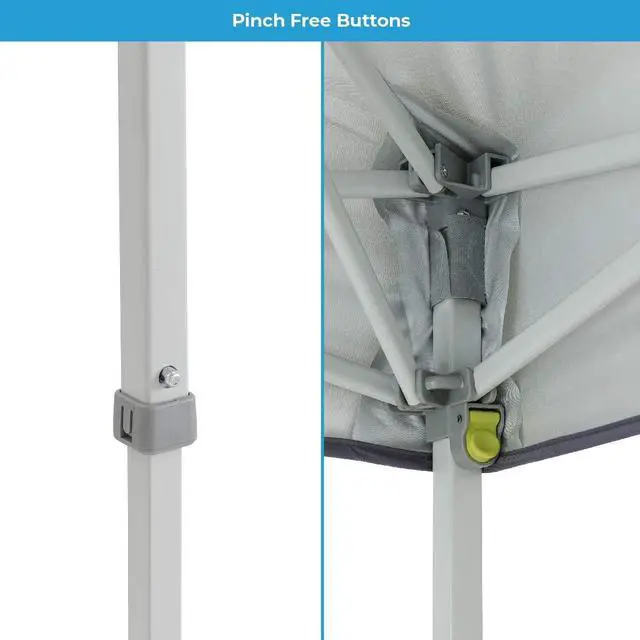 Alt view image 5 of 7 - Instant Straight Leg Canopy Tent with Adjustable Sun Wall, 6 ft x 4 ft , Gray