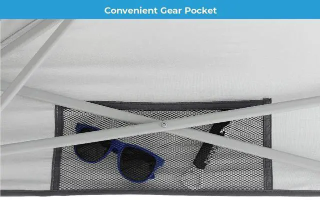 Alt view image 6 of 7 - Instant Straight Leg Canopy Tent with Adjustable Sun Wall, 6 ft x 4 ft , Gray
