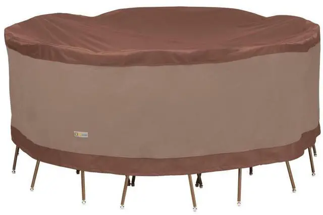 Main image of Ultimate Water-Resistant 96 Inch Round Patio Table & Chair Set Cover, Outdoor Table Cover