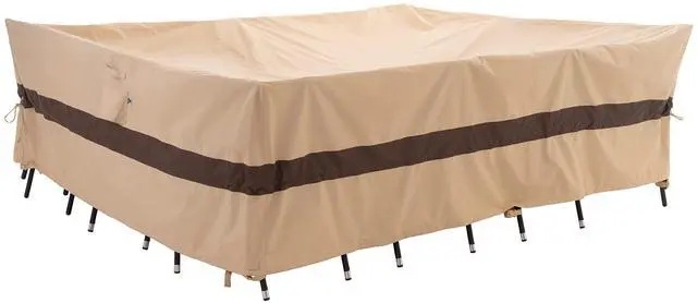 Main image of XL Waterproof Patio Furniture Set Cover, 126x84x31, Beige & Coffee