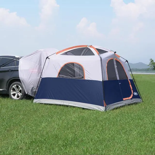 Alt view image 7 of 7 - SUV Tent for Camping, 6-Person Car Camping, SUV Tailgate Tent for Outdoor, Easy Set Up with Rainfly 10'x9'x78in(H) (Navy Blue)