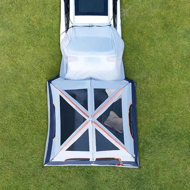 Alt view image 6 of 7 - SUV Tent for Camping, 6-Person Car Camping, SUV Tailgate Tent for Outdoor, Easy Set Up with Rainfly 10'x9'x78in(H) (Navy Blue)