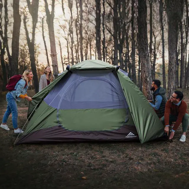 Alt view image 7 of 7 - 4 Person Camping Tent, Professional Waterproof & Windproof. Lightweight Backpacking Tent Suitable for Camping,Hiking, Outdoor, Mountaineering and Travel