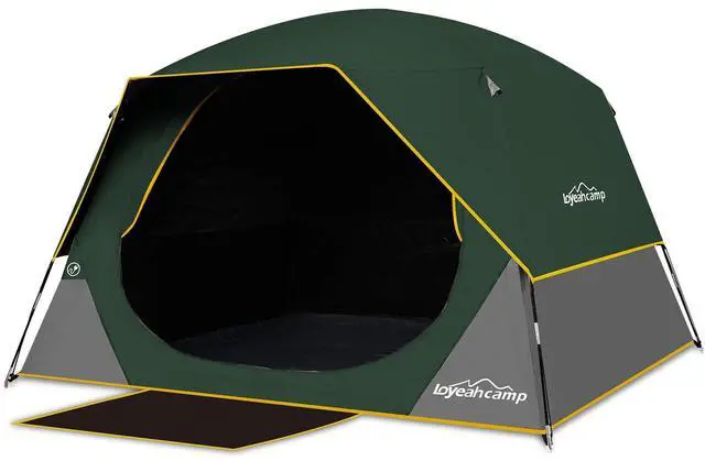 Main image of 4 Person Blackout Camping Tent, Easy Setup Waterproof Family Dome Tent for Camping with Rainfly, Portable Double Layer Large Family Tent for Outdoor Camping&Hiking