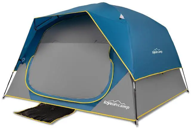 Main image of Tents 4 Person Camping Tent, Easy Setup Waterproof Family Tents for Camping, Portable Dome Tent for Outdoor Camping with Rainfly, Carry Bag Deepblue