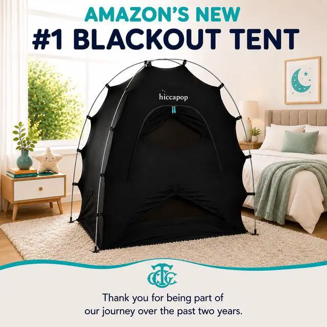 Alt view image 6 of 6 - Daydreamer Blackout Tent for Pack and Play, Original Patented 2-Door Sleep Pod for Kids & Babies, Blocks 98% of Light for Better Sleep Anywhere, Black