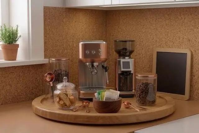 Alt view image 7 of 7 - Bamboo Wooden Non-Skid Lazy Susan Turntable Fully Rotating Pantry Cabinet