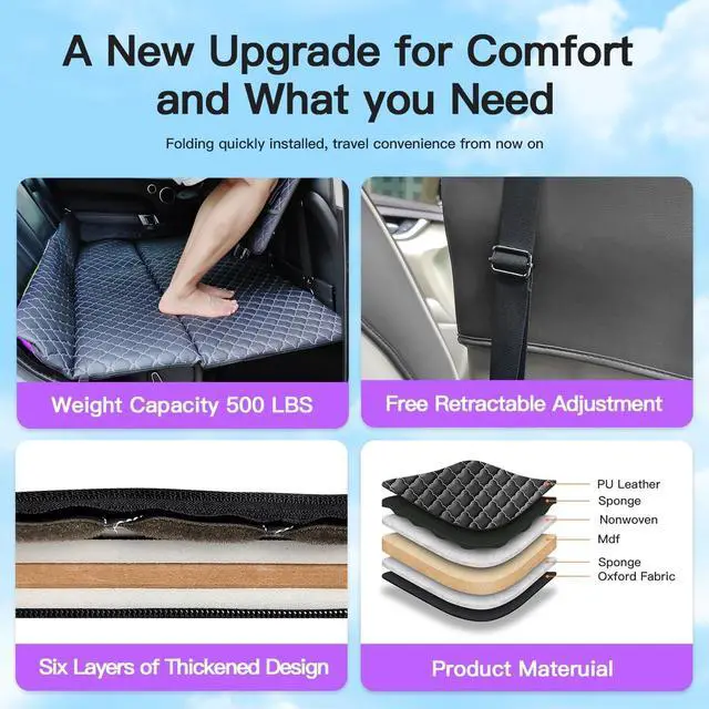 Alt view image 5 of 7 - Non Inflatable Truck Bed Air Mattress
