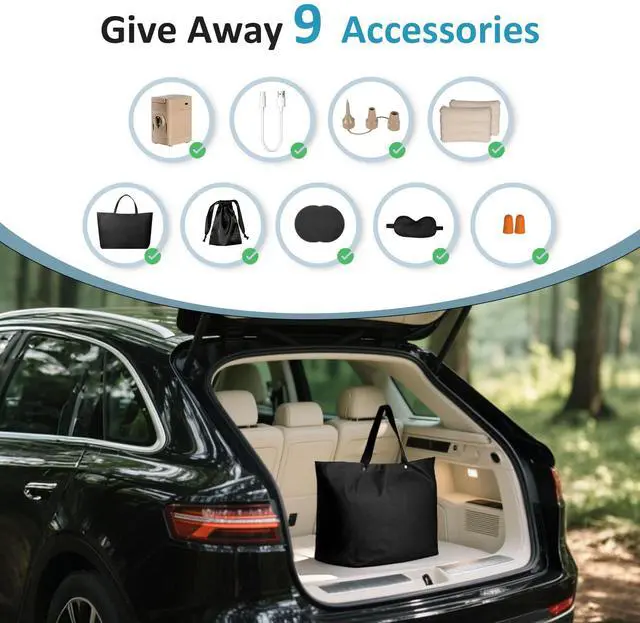 Alt view image 3 of 7 - Self-Inflating SUV Air Mattress with Built in Electric Pump