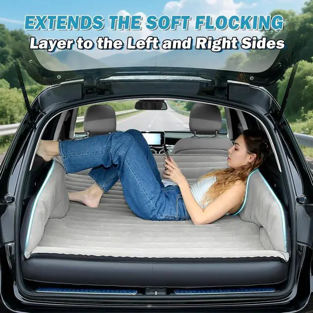 Alt view image 5 of 7 - Self-Inflating SUV Air Mattress with Built in Electric Pump