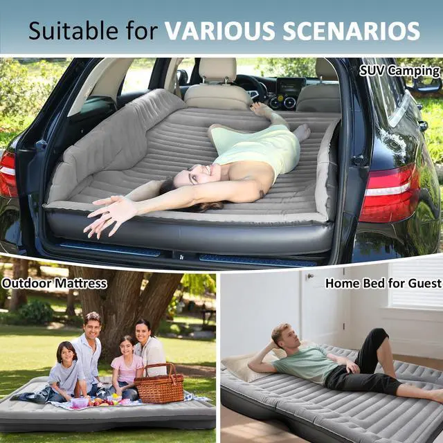 Alt view image 6 of 7 - Self-Inflating SUV Air Mattress with Built in Electric Pump