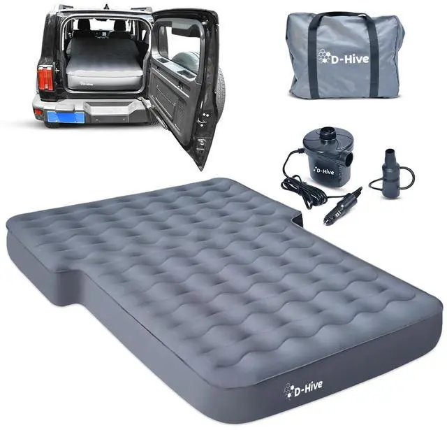 Main image of SUV Air Mattress, Ultra-Thick Material Extra-High Car Air Mattress, SUV Mattress for Toyota 4runner, Jeep Wrangler, Car Mattress Inflatable Grey