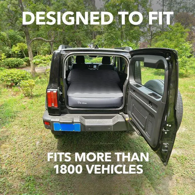 Alt view image 7 of 7 - SUV Air Mattress, Ultra-Thick Material Extra-High Car Air Mattress, SUV Mattress for Toyota 4runner, Jeep Wrangler, Car Mattress Inflatable Grey