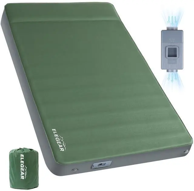 Main image of Air & Foam Self Inflating Sleeping Pad with Electric Pump 4" Full