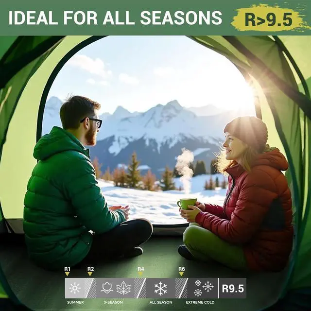 Alt view image 5 of 7 - Air & Foam Self Inflating Sleeping Pad with Electric Pump 4" Full